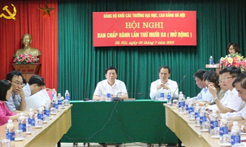 Đảng ủy Khối các trường đại học, cao đẳng Hà Nội triển khai nhiệm vụ 6 tháng cuối năm 2018